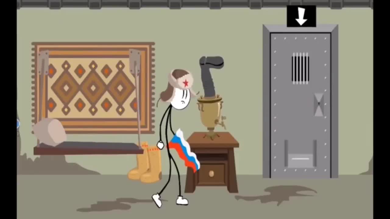 火柴人：以为有了滑翔伞就可以走了，出去就撞到了熊！