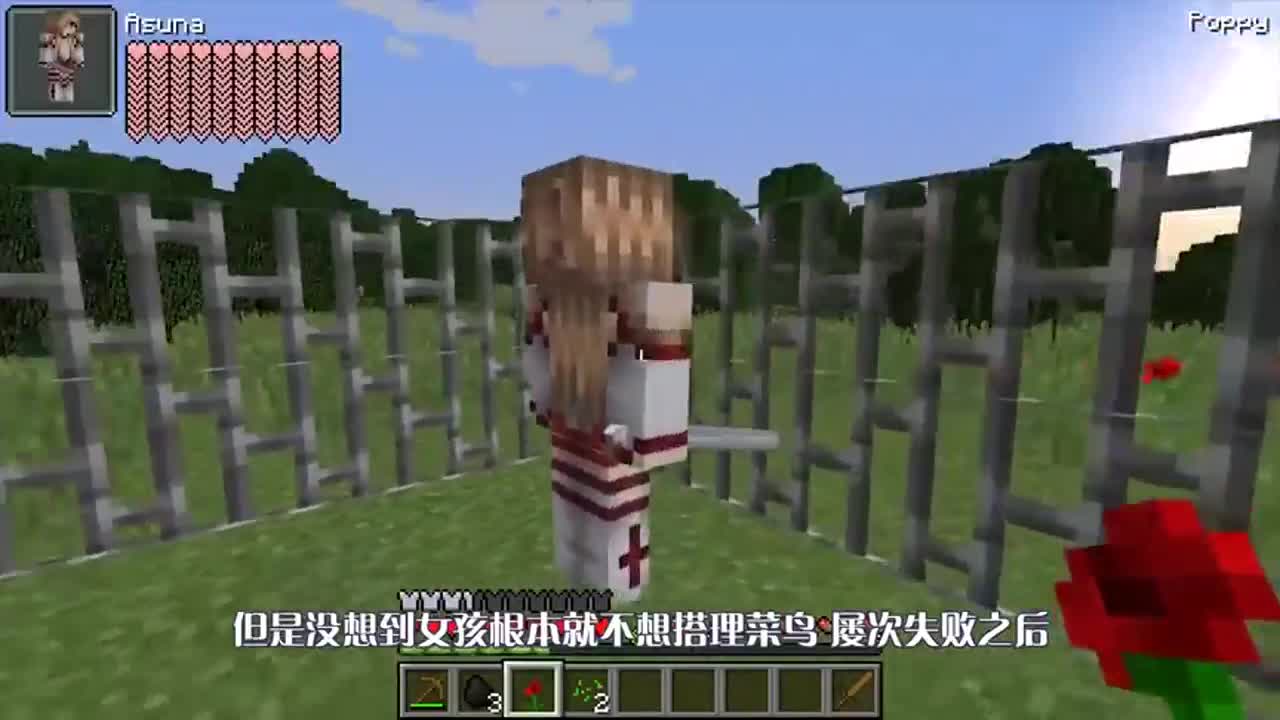 我的世界：菜鸟vs专家，菜鸟使出了美男计！