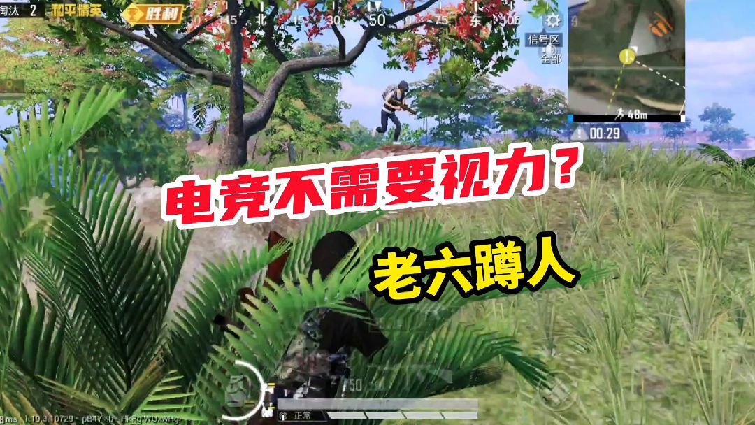电竞不需要视力吗？我就在草丛里，你都看不到#和平精英