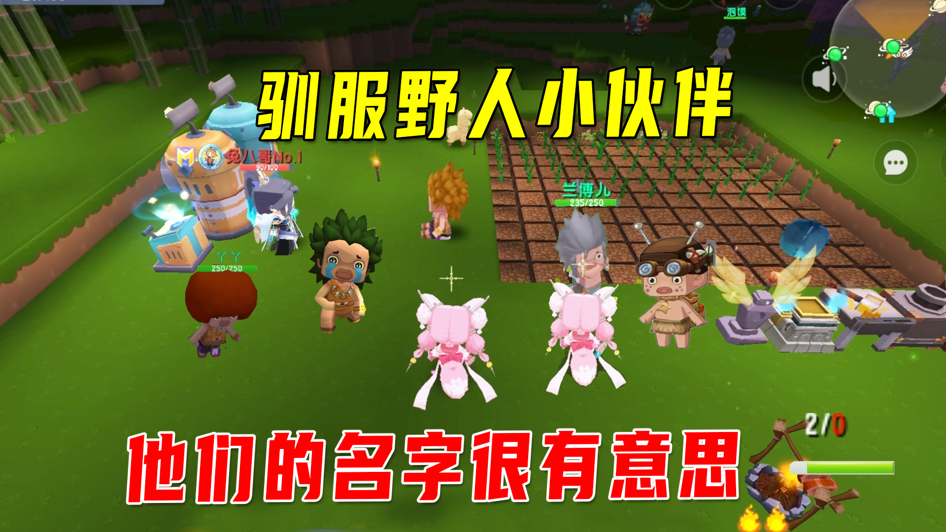 迷你新生存30：和八哥一起驯服野人，他们的名字一个比一个有意思#迷你世界