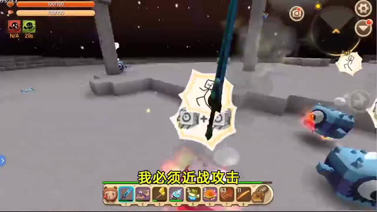 迷你世界：极限生存！落地双水晶，秒开氧气背包，还有一堆氧气果