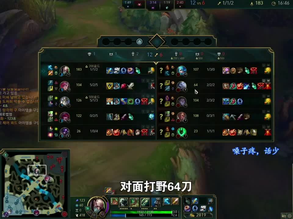 16分钟190刀？惩戒流炼金折磨韩服打野玩家