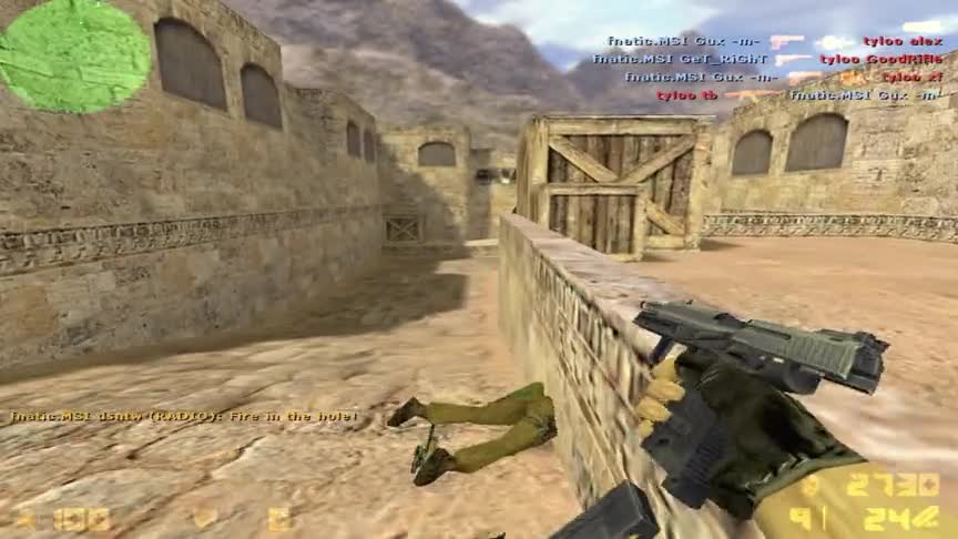 CS世界大赛 巅峰的dsn反应太快了，极限甩狙，全白盲狙，惊艳观众！