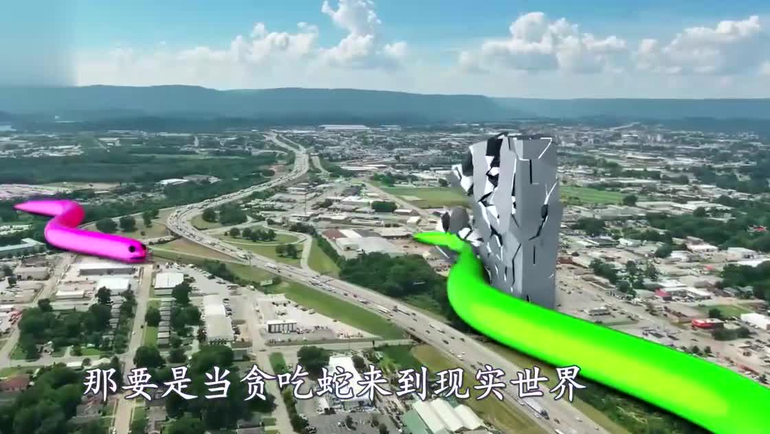 当贪吃蛇来到现实世界，又将会发生什么？场景堪比百万特效！
