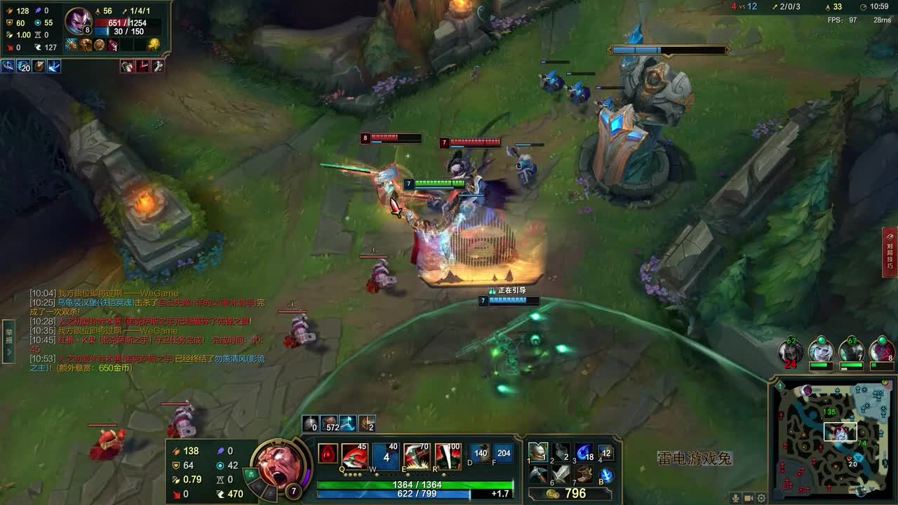 谁说诺手不能辅助，10分钟直接把对面下路双人组心态打崩