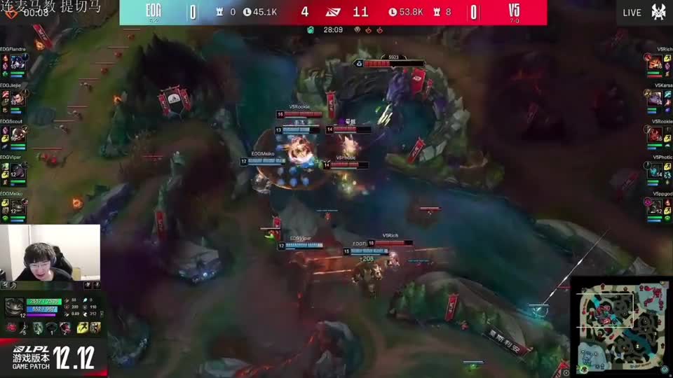 各解说看V5对战EDG，Photic暴力五杀，网友：完全不虚Viper