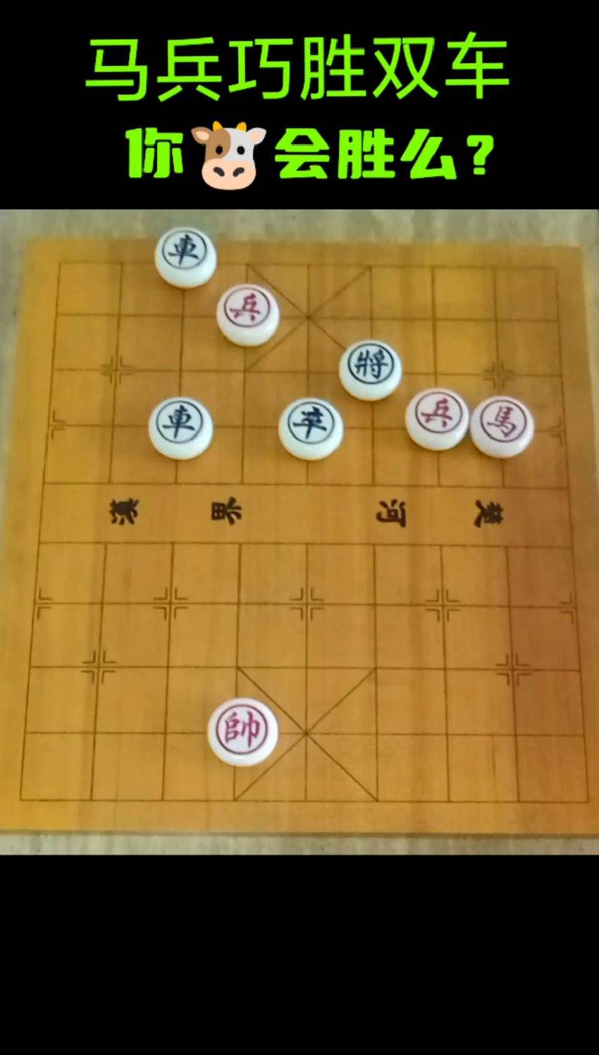 马兵巧胜双车，你会胜么？