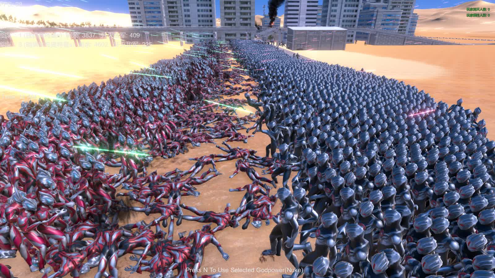 史诗战争模拟器：5000个捷德奥特曼VS5000个暗黑欧布奥特曼