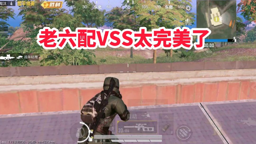 和平精英：当老六配VSS武器，简直太完美了#和平精英 #手机游戏