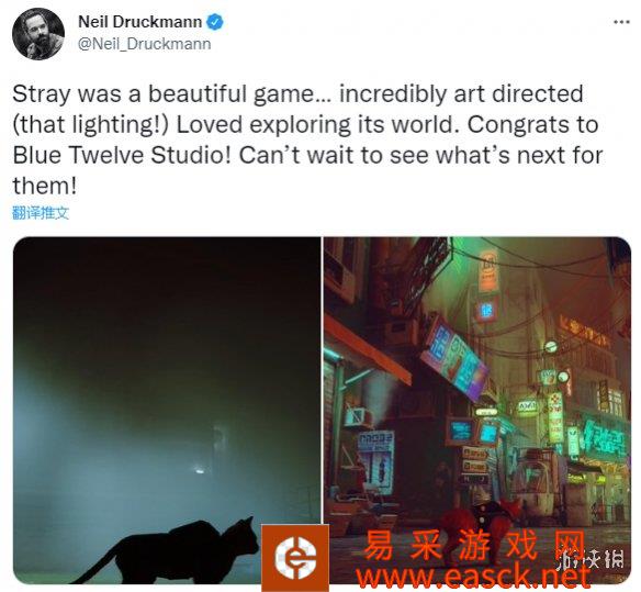 顽皮狗工作室主任Neil Druckmann在个人社交账号中