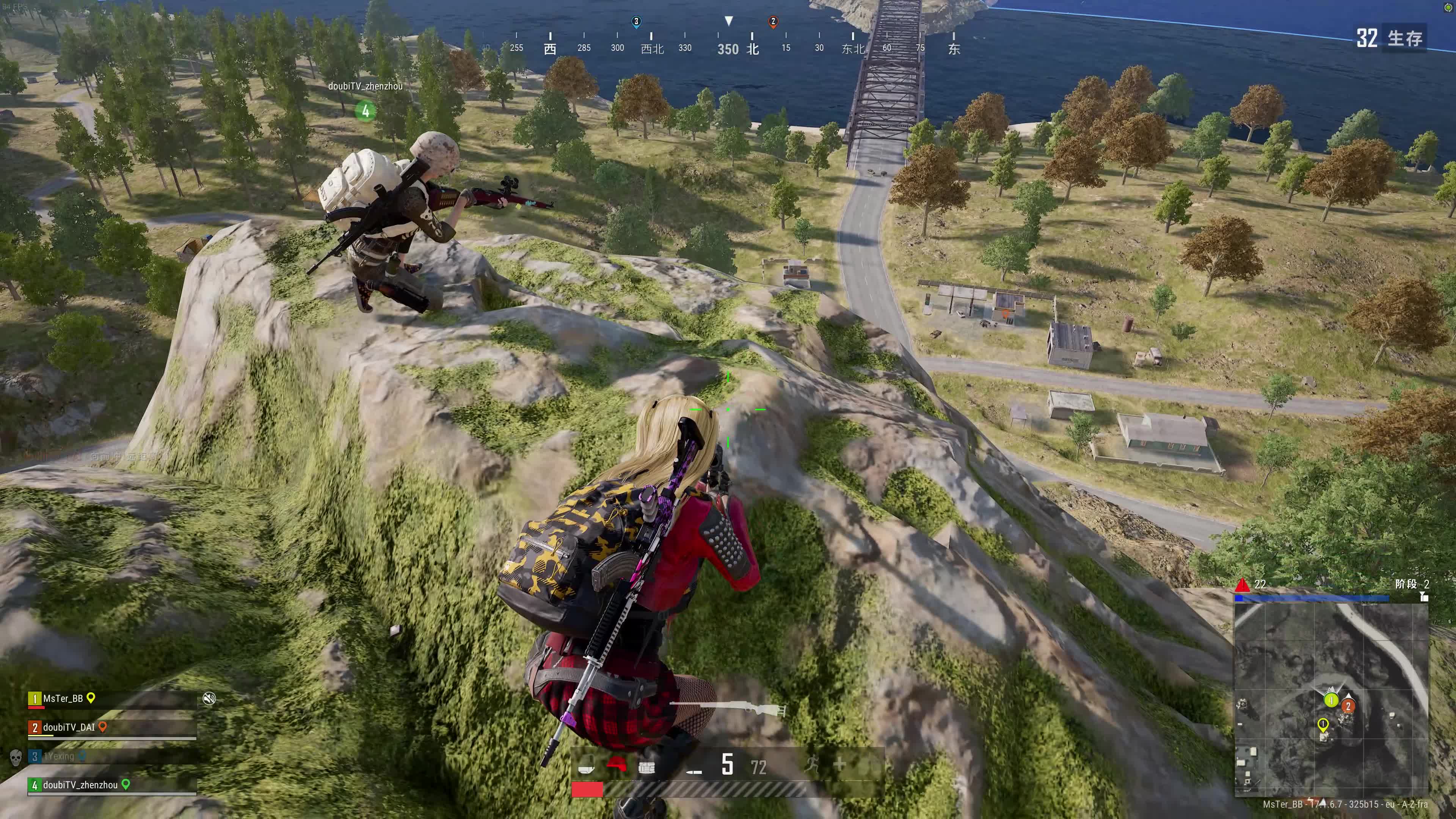 小贝吃鸡 扶我起来！我还能倒！