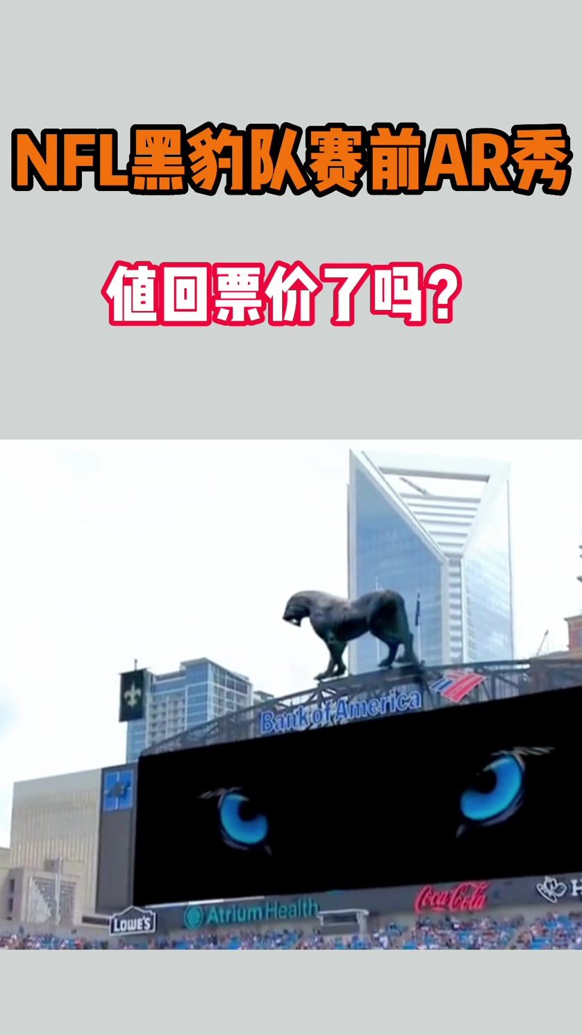 NFL黑豹队赛前AR秀，值回票价了吗？