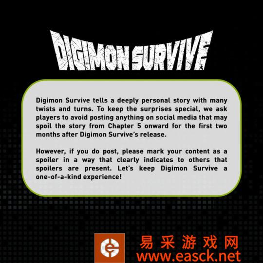 让《数码宝贝:绝境求生》保持独特的体验!