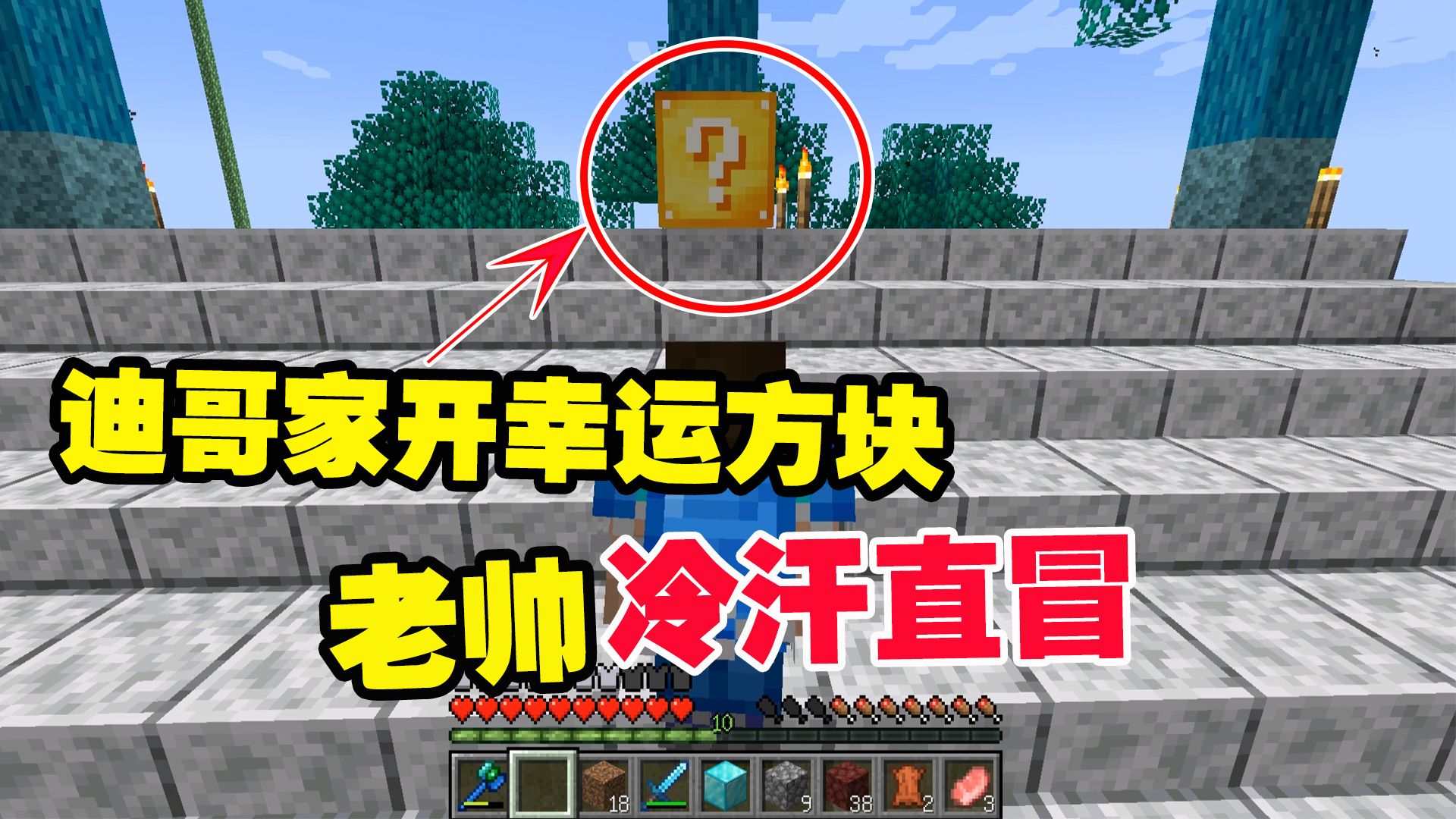 我的世界匠魂39：粉丝要求在迪哥家开幸运方块，老帅冷汗直冒#我的世界#沙盒游戏