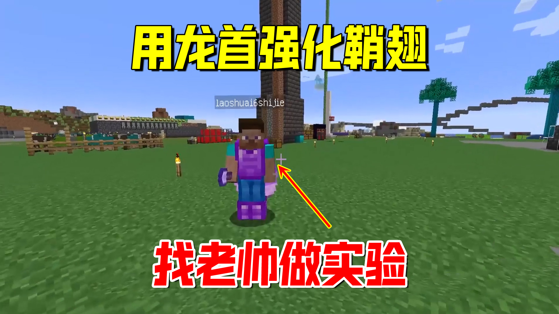 我的世界匠魂163：我用龙首强化鞘翅，多了2个属性，找老帅做实验#我的世界#匠魂模组