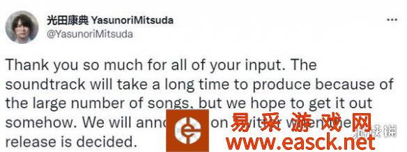 歌曲数量众多!光田康典称《异刃3》OST制作仍需时间