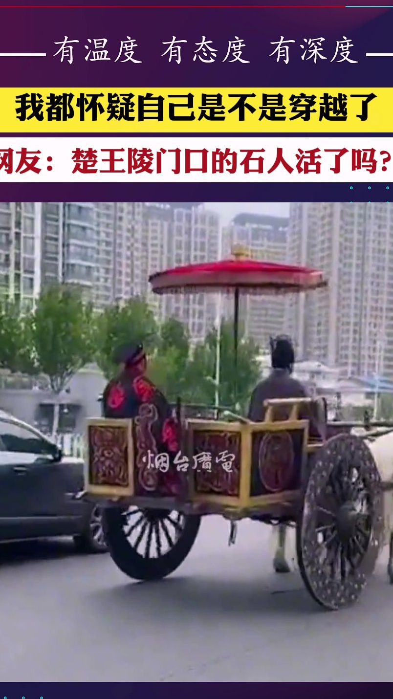 我都怀疑自己是不是穿越了，网友：楚王陵门口的石人活了吗？