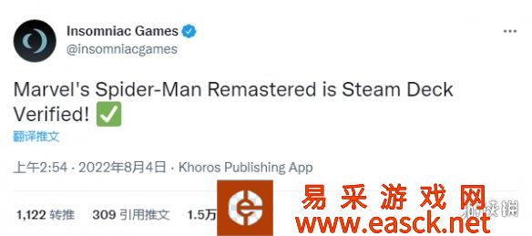 随身即玩！《漫威蜘蛛侠》重制版通过Steam Deck验证