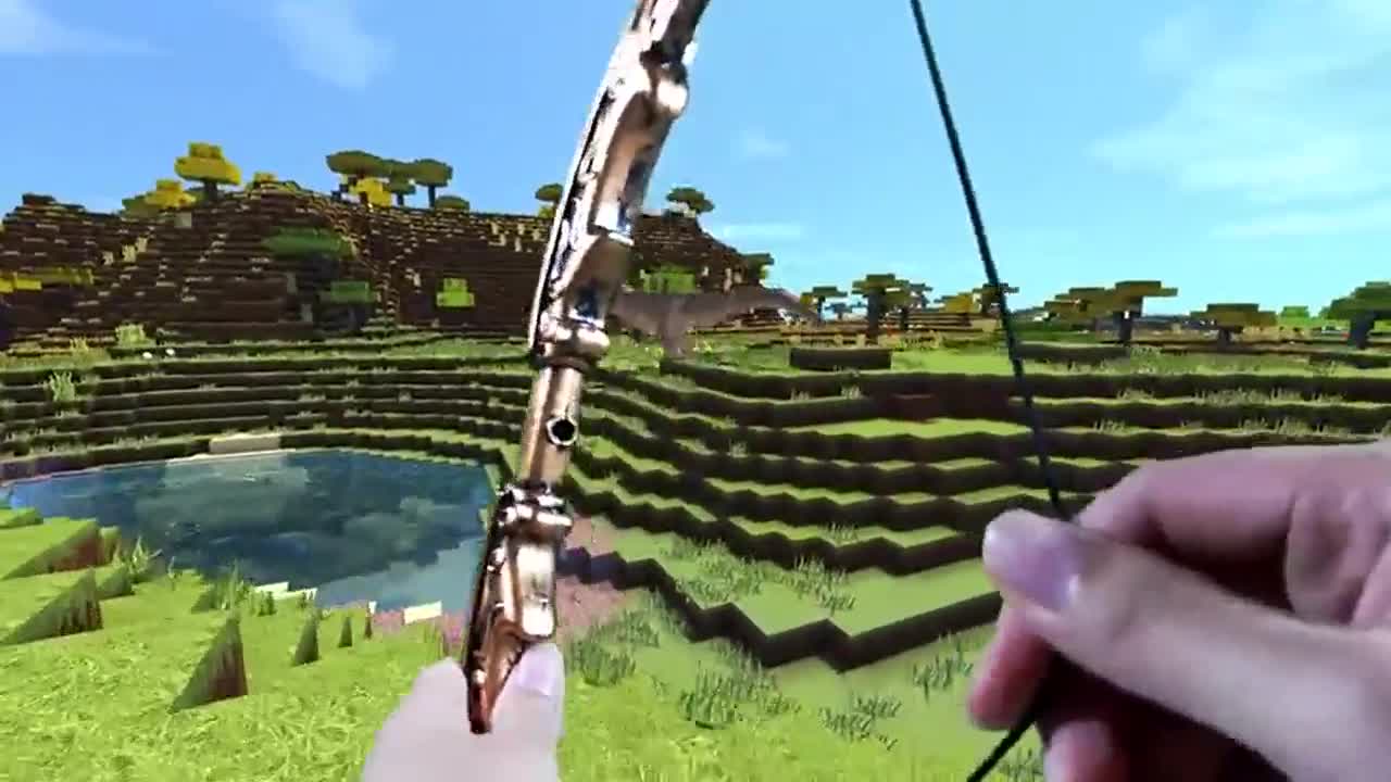 我的世界真人版 平原大战霸王龙？