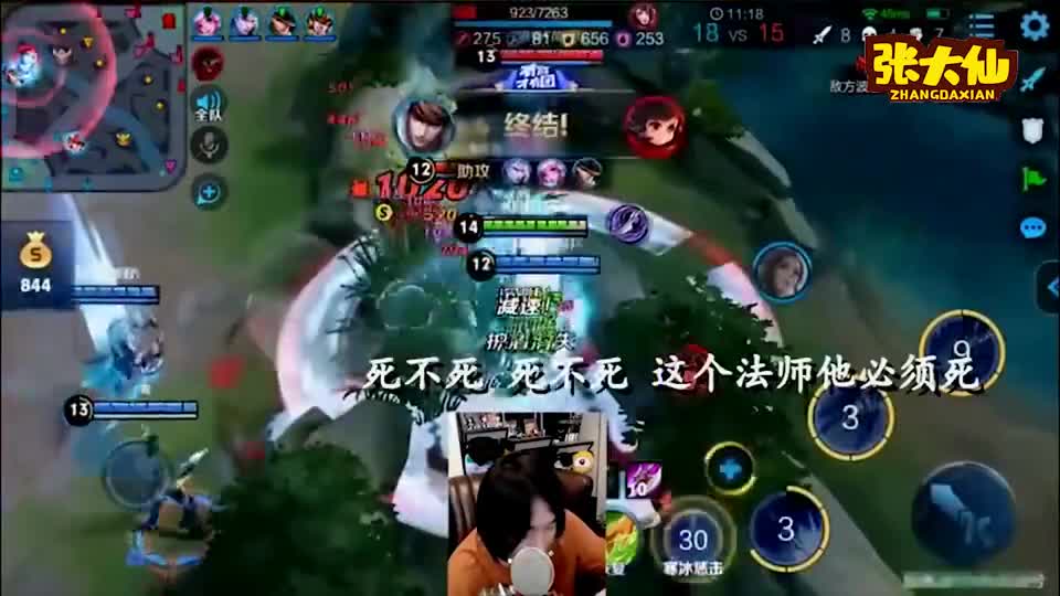 张大仙：总想杀甄姬，可总打不死！观众都快笑傻了！