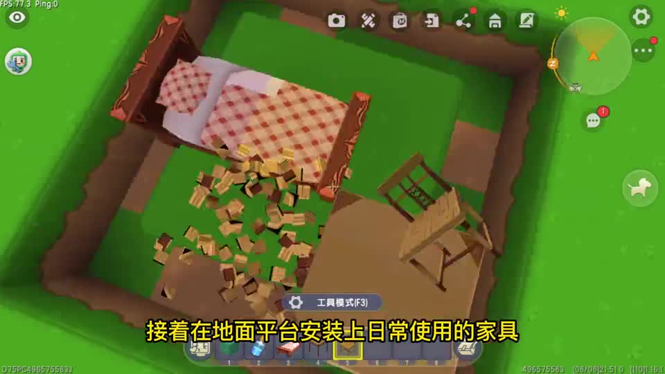 迷你世界：不同玩家制作透明水屋，新手的简单，大神漂浮水屋更帅#迷你世界 #制作