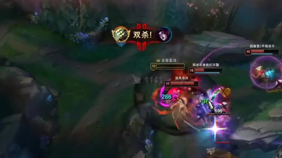 螳螂伺机而动，看到残血飞上去就是Q，五杀拿的真是轻松！