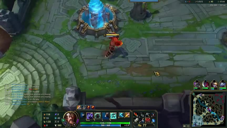 英雄联盟：新版乌迪尔实战第一视角 致命节奏+主Q副E+破败日炎