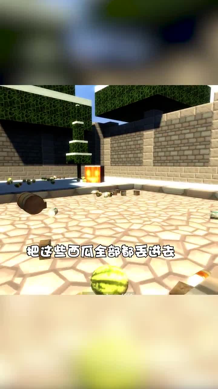 这天线宝宝踩西瓜还踩的挺开心~
