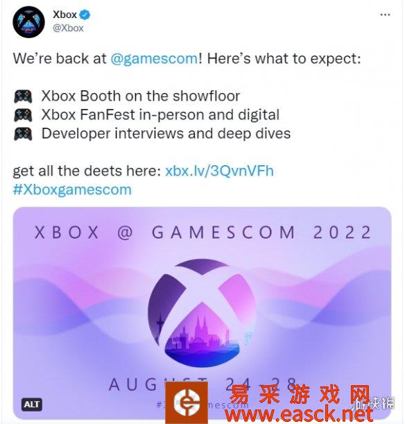 2022科隆游戏展 微软Xbox参展阵容及直播时间公布！