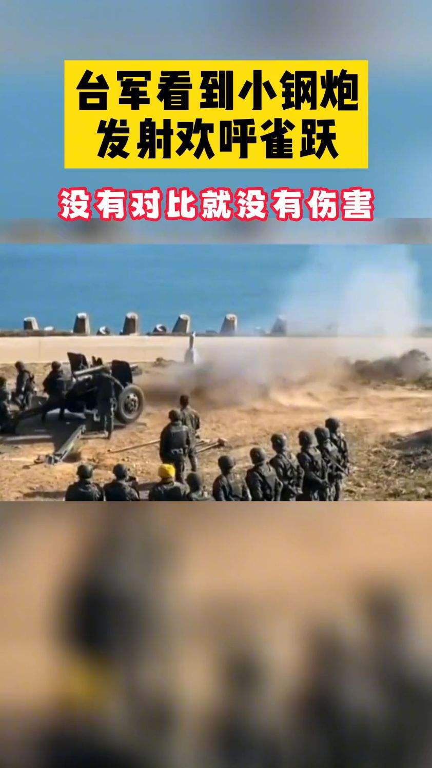 台军看到小钢炮发射欢呼雀跃，没有对比就没有伤害！（掌心临海）