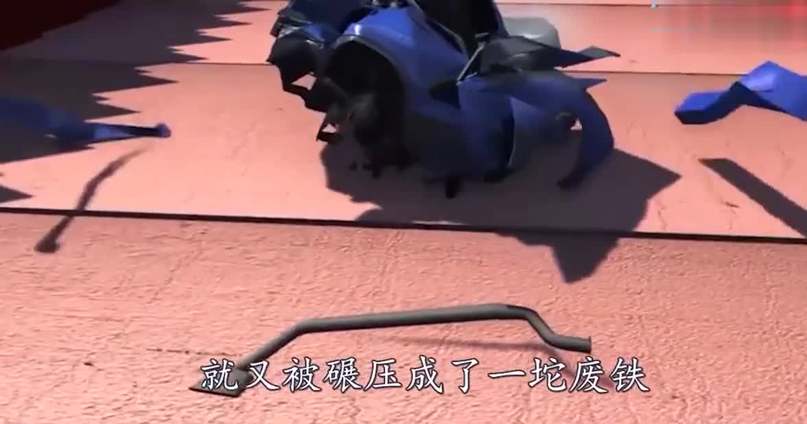 汽车加足马力能冲过钢铁尖峰阵吗？3D动画模拟，画面太刺激！