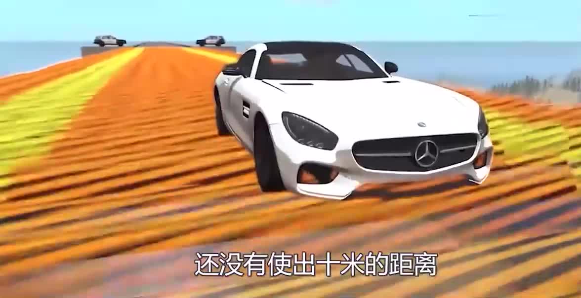 汽车能通过100米空中减速带吗？3D模拟全程，结果出乎意料