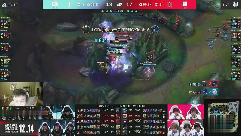 各解说看LGD化身“水鬼”，成功战胜RNG打掉复活甲：JDG基地红酒开起！