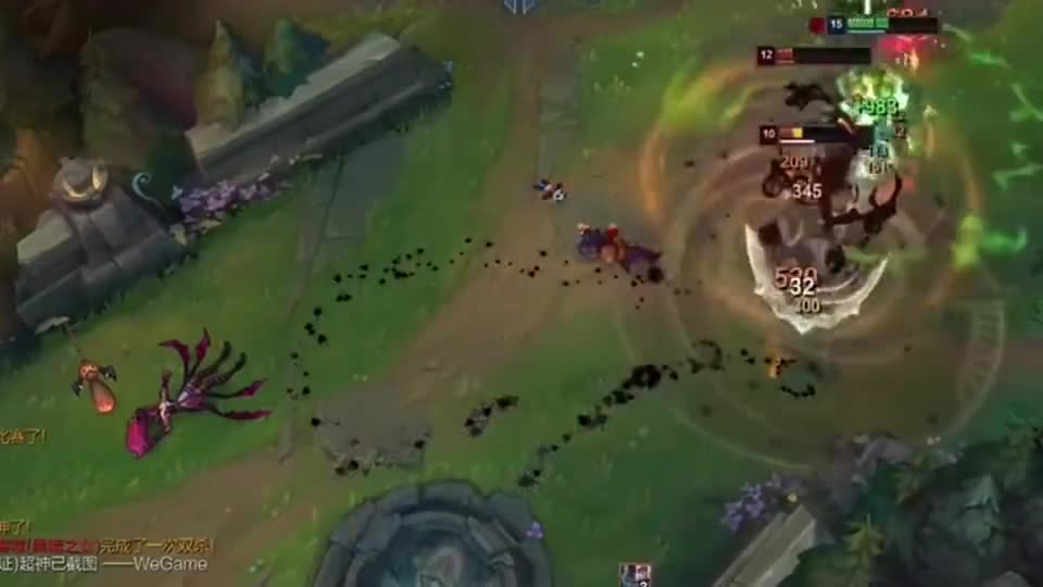 诺手野区遭遇敌方四人，大招一开，一打四直接全部反杀！