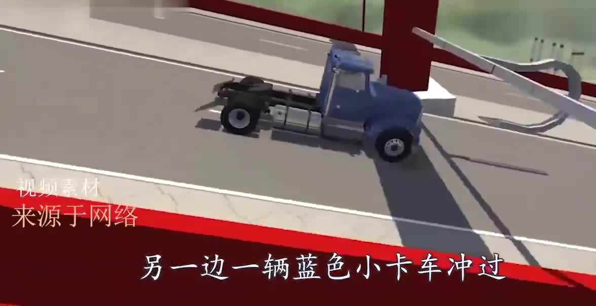用巨型倒钩拦截高速汽车会怎样？3D动画模拟，刺激不是一点点