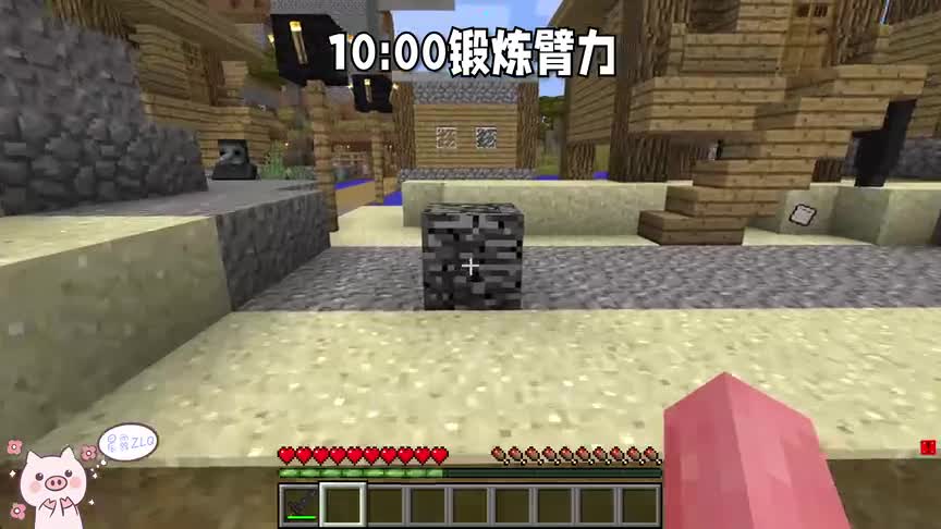 方块人自律的一天！直接练出八块腹肌