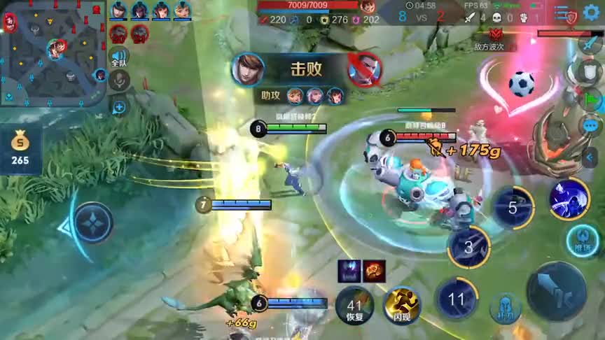 王者荣耀：边路之怪听安，巅峰赛2300分无视野抬走对面国服狄仁杰！