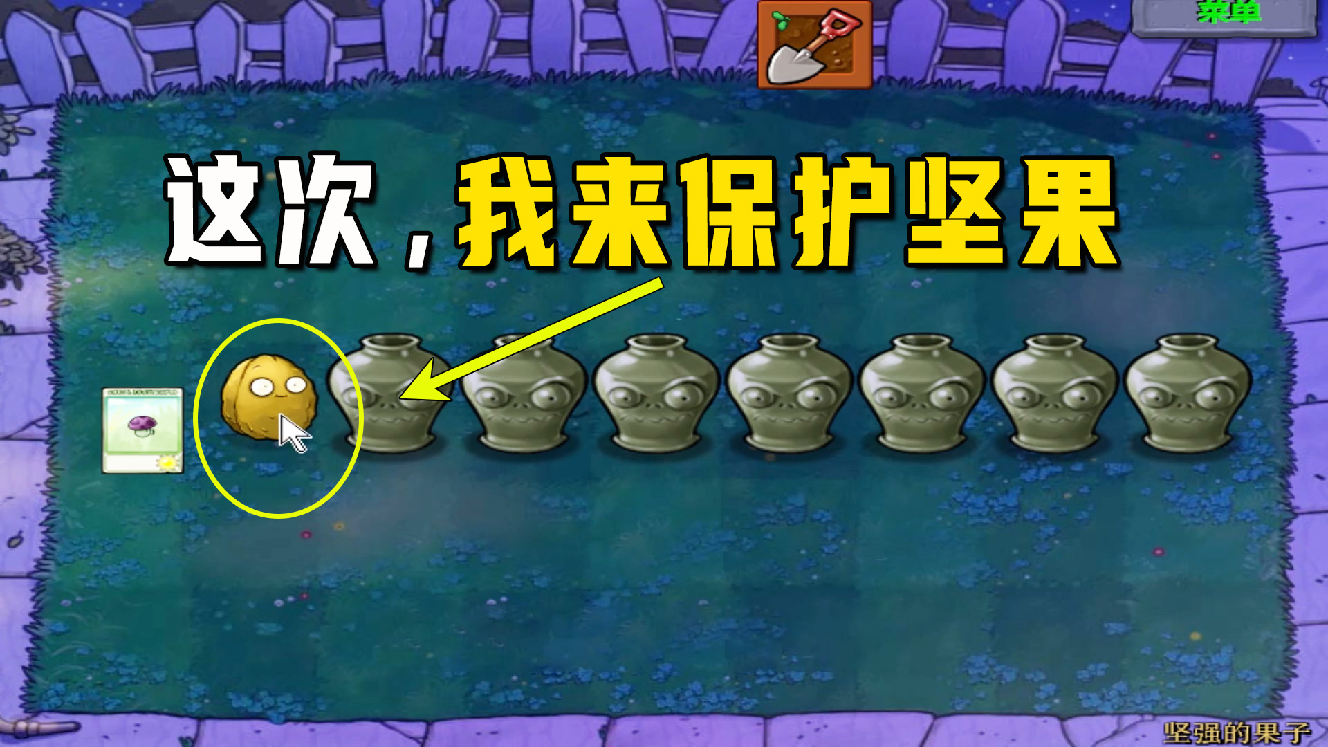 植物大战僵尸：坚强的果子（上），这一次换我来保护坚果#植物大战僵尸#单机游戏
