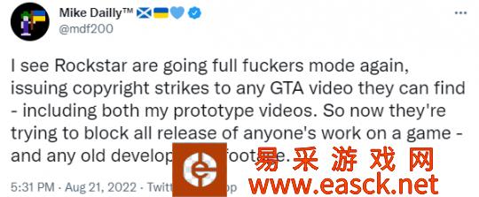 GTA前开发者称受到R星版权警告 防《GTA6》消息泄露？