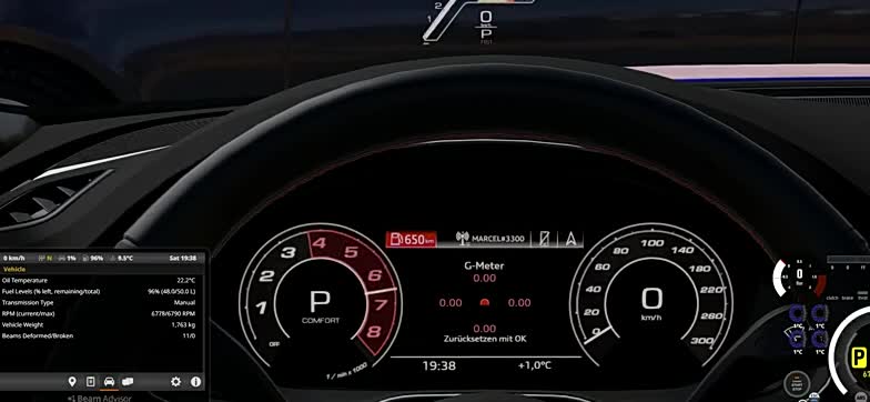 BEAMNG\-奥迪RS5（C9）仪表盘低温转速保护