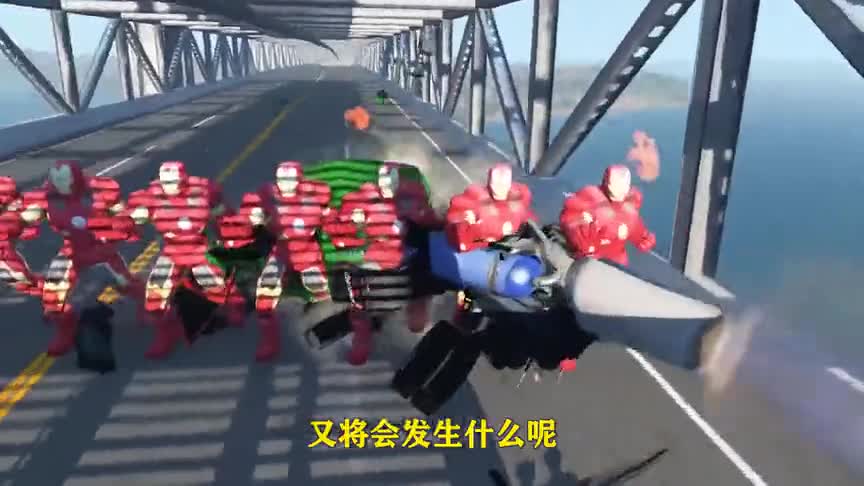 当高速汽车冲向“铠甲勇士”会怎样？3D动画模拟，场面太刺激了！