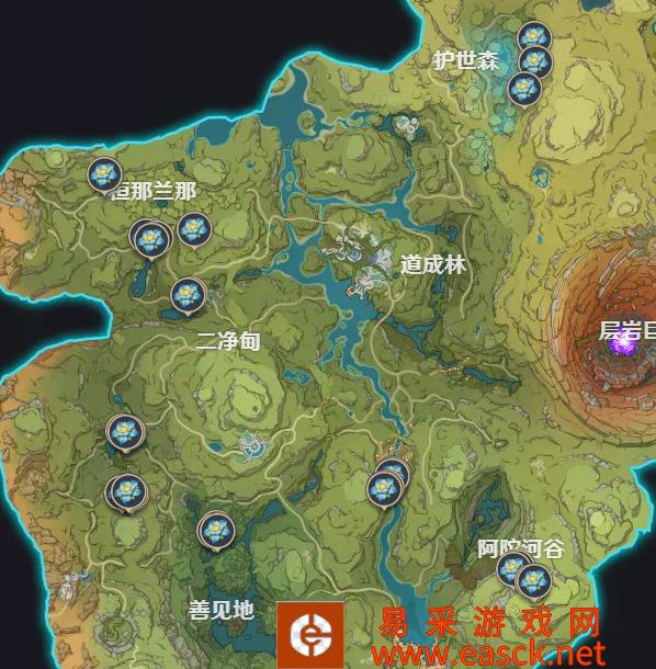 原神劫波莲分布图一览 劫波莲采集位置大全