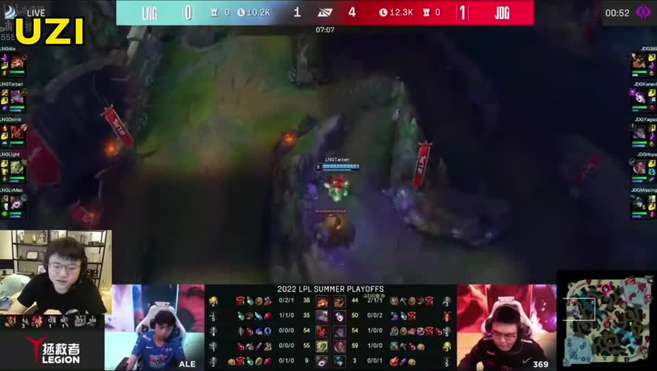JDG零封LNG！369疯狂单杀阿乐看麻众解说，GNR整活导播Uzi锐评阿乐