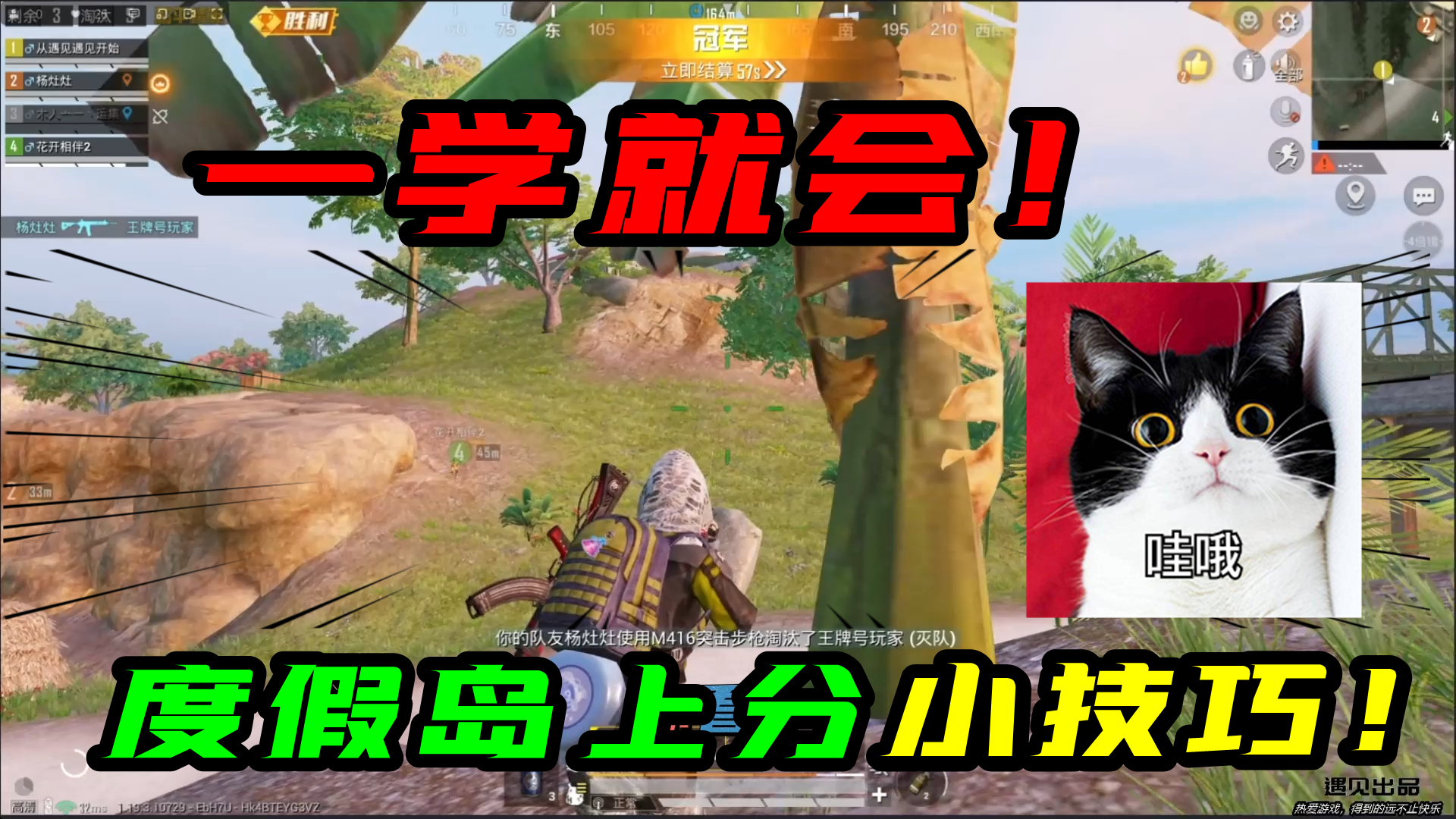 和平精英：度假岛上分小技巧！一学就会，非常简单！#和平精英#游戏新星扶持计划