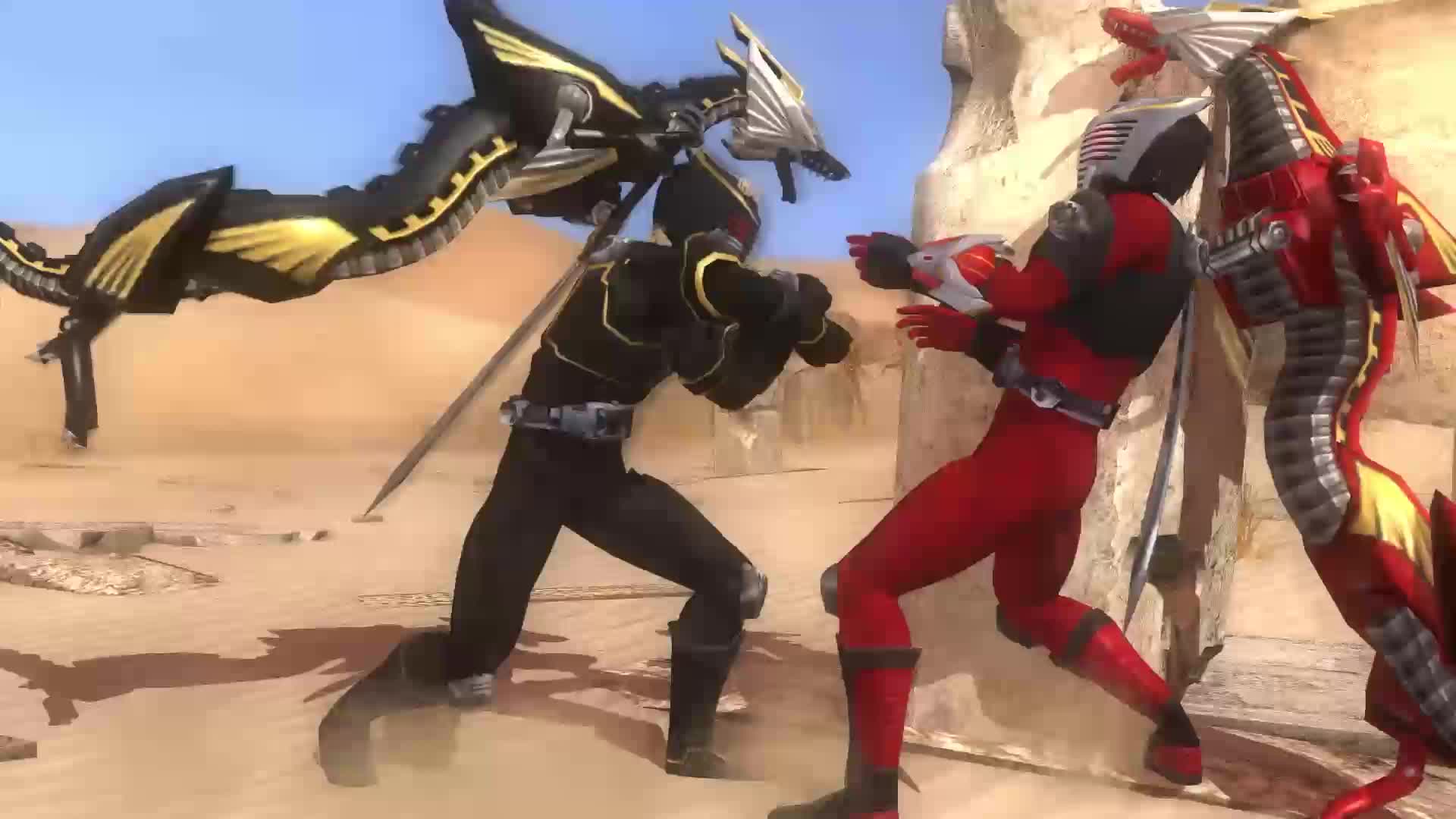 死或生5，假面骑士龙骑VS龙牙，本以为身上背的是把武器