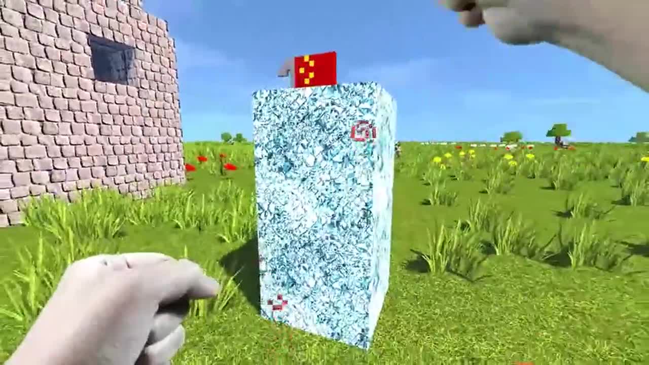 我的世界真人版 各种铁傀儡对战？