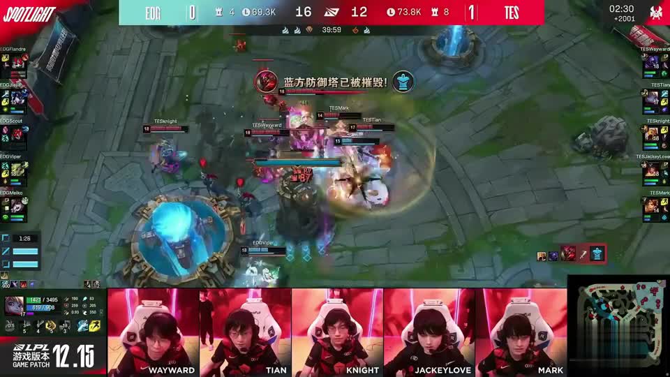 EDG对战TES语音曝光，领先1万经济+龙魂被翻盘，“水手组合”兴奋击掌