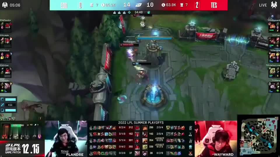 各解说看EDG对战TES，领先1万经济+龙魂惨遭翻盘，Letme：触发被动了