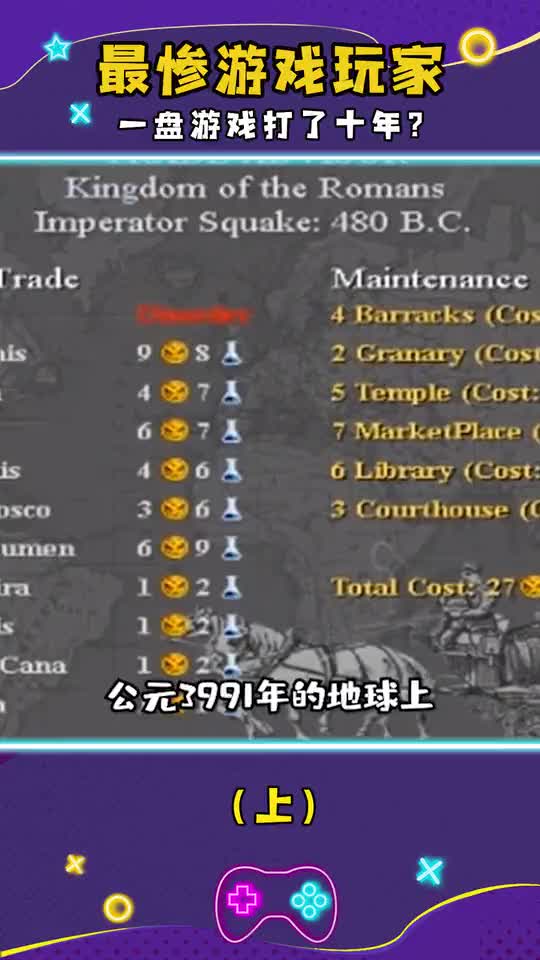 一盘游戏打10年？盘点史上最惨玩家