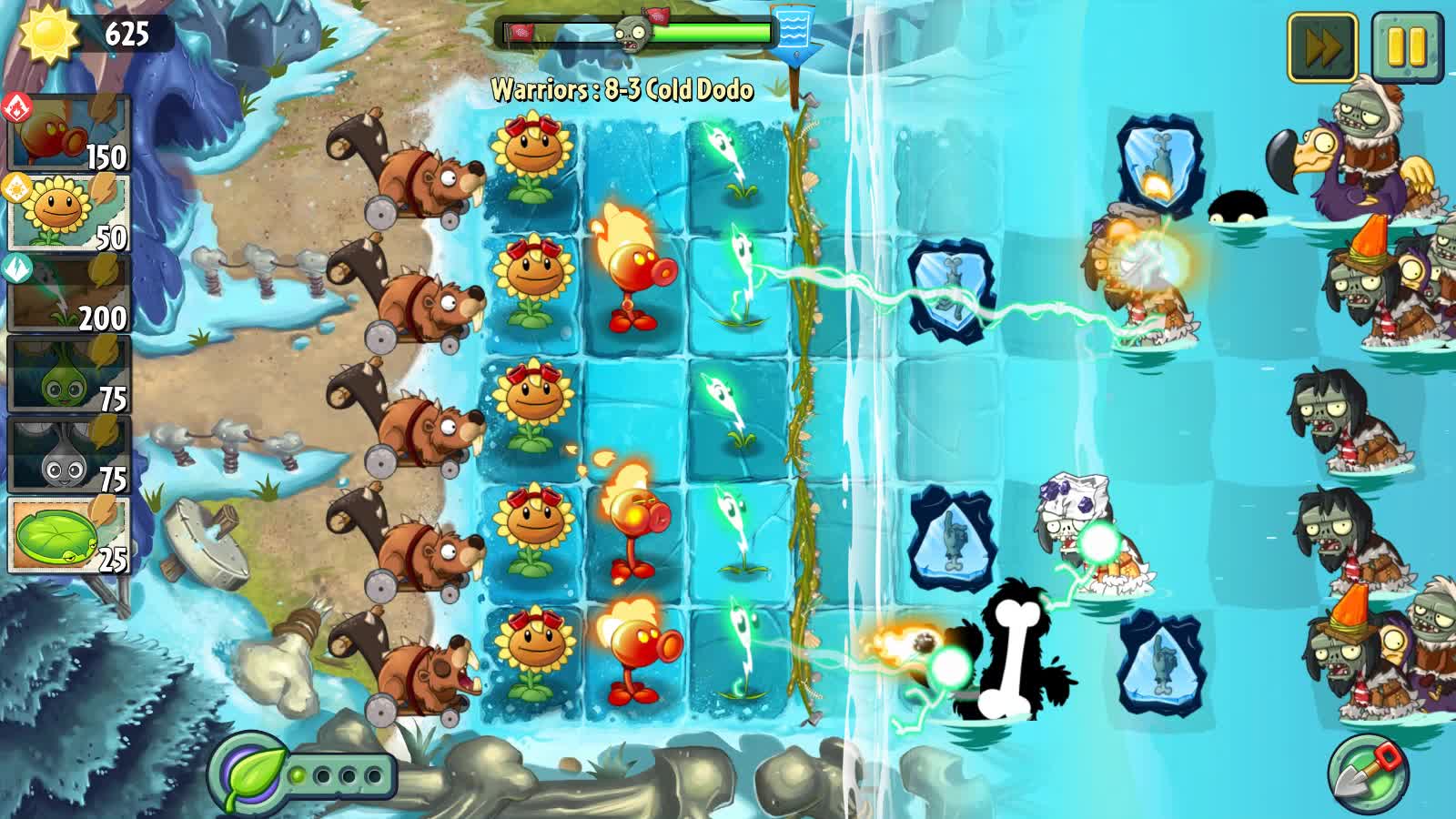 大海解说植物大战僵尸2勇士版：种下火焰射手，可以抵挡寒风